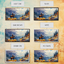 Load image into Gallery viewer, Close-up of Western cowgirl in fall foliage, Framed Canvas Print, modern tall art farmhouse gallery wall, rustic cowboy aesthetic wall print
