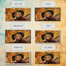 Carregar imagem no visualizador da galeria, Cute Fall Cowgirl Amongst The Autumn Leaves, Gift or Autumn Decor, Perfect Addition to Home and Office Interiors
