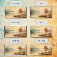 Cargar imagen en el visor de la galería, Fall In The Countryside, Moody Wall Decor, Framed Canvas Print, Seasonal Autumn Decor
