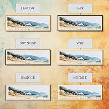 Load image into Gallery viewer, Big Wave Bay Beach, Hong Kong Watercolor Print, Vacation Gift, Hong Kong Wall Art, Beach Painting, Beach Decor, Large Wall Art, Wood Frame Art
