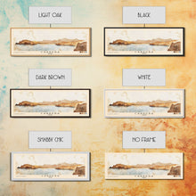 Carregar imagem no visualizador da galeria, Cabrera, Spain Watercolor Beach Print, Vacation Gift, Spain Wall Art, Framed Canvas Print, Framed Beach Painting
