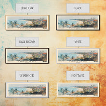 Load image into Gallery viewer, Canggu Beach, Indonesia Watercolor Print, Vacation Gift, Indonesia Wall Art, Beach Painting, Beach Decor, Large Wall Art, Wood Frame Art
