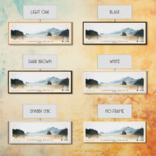 Carregar imagem no visualizador da galeria, Cannon Beach, Oregon Watercolor Beach Print, Vacation Gift, Oregon Wall Art, Framed Canvas Print, Framed Beach Painting
