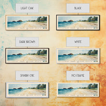 Load image into Gallery viewer, Cast Away Island Beach, Fiji Watercolor Print, Vacation Gift, Fiji Wall Art, Beach Painting, Beach Decor, Large Wall Art, Wood Frame Art
