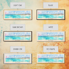 Cargar imagen en el visor de la galería, Cayo Paraiso, Dominican Republic Watercolor Beach Print, Vacation Gift, Dominican Republic Wall Art, Framed Canvas Print, Framed Beach Painting
