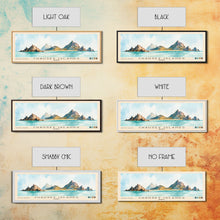 Cargar imagen en el visor de la galería, Chausey Islands, France Watercolor Beach Print, Vacation Gift, France Wall Art, Framed Canvas Print, Framed Beach Painting
