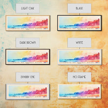 Cargar imagen en el visor de la galería, Côte de Granit Rose, France Watercolor Beach Print, Vacation Gift, France Wall Art, Framed Canvas Print, Framed Beach Painting
