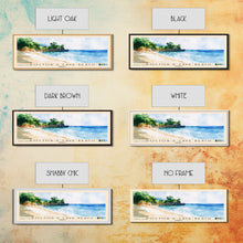 Load image into Gallery viewer, Doctor’s Cave Beach, Jamaica Watercolor Beach Print, Vacation Gift, Jamaica Wall Art, Framed Canvas Print, Framed Beach Painting
