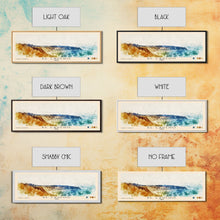 Load image into Gallery viewer, El Laucho, Chile Watercolor Print, Vacation Gift, Chile Wall Art, Beach Painting, Beach Decor, Large Wall Art, Wood Frame Art
