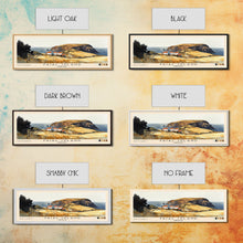 Cargar imagen en el visor de la galería, Faial Island, Portugal Watercolor Beach Print, Vacation Gift, Portugal Wall Art, Framed Canvas Print, Framed Beach Painting
