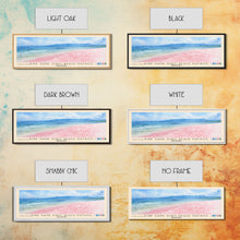 Load image into Gallery viewer, Pink sand Subic beach Matnog, Philippines Watercolor Print, Vacation Gift, Philippines Wall Art, Beach Painting, Beach Decor, Large Wall Art, Wood Frame Art
