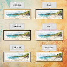 Load image into Gallery viewer, Brewer’s Beach, US Virgin islands Watercolor Print, Vacation Gift, US Virgin islands Wall Art, Beach Painting, Beach Decor, Large Wall Art, Wood Frame Art
