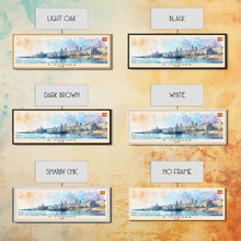 Carregar imagem no visualizador da galeria, A Coruńa Spain Travel Art, City Art, Framed Canvas Print or Metal Wall Art, Europe Travel Poster, Panoramic Wall Art, Extra Wide Wall Art

