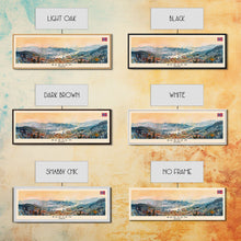 Load image into Gallery viewer, Bergen Norway Wall Art, Panoramic Travel Poster, Panoramic Framed Canvas Print, City Wall Art, Wall Hanging Home Decor, Travel Art
