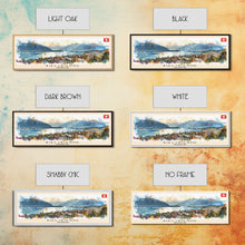 Cargar imagen en el visor de la galería, Biel Switzerland Wall Art, Panoramic Travel Poster, Panoramic Framed Canvas Print, City Wall Art, Wall Hanging Home Decor, Travel Art

