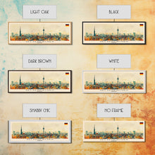 Carregar imagem no visualizador da galeria, Gelsenkirchen Germany Panoramic Travel Poster, Framed Canvas Print or Metal Wall Art, Travel Art, Home Decor, Panoramic Painting, Midcentury Art
