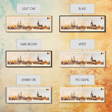 Load image into Gallery viewer, Genk Belgium Travel Print Wall Art, Panoramic City Art, Travel Art, Wall Decor, Vacation Gift, Framed Canvas Print Or Metal Art

