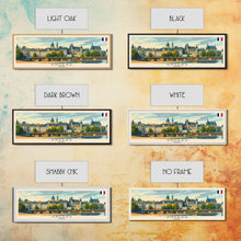 Carregar imagem no visualizador da galeria, Angers France Wall Art, Panoramic Travel Poster, Panoramic Framed Canvas Print, City Wall Art, Wall Hanging Home Decor, Travel Art
