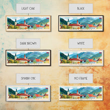 Load image into Gallery viewer, Banska Bystrica Wall Art, Panoramic Travel Poster, Panoramic Framed Canvas Print, City Wall Art, Wall Hanging Home Decor, Travel Art

