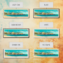Load image into Gallery viewer, Bari Italy Travel Art, City Art, Framed Canvas Print or Metal Wall Art, Europe Travel Poster, Panoramic Wall Art, Extra Wide Wall Art
