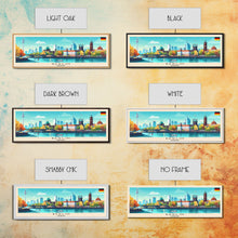 Load image into Gallery viewer, Berlin Germany Travel Print Wall Art, Panoramic City Art, Travel Art, Wall Decor, Vacation Gift, Framed Canvas Print Or Metal Art
