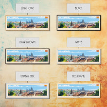 Carregar imagem no visualizador da galeria, Burgos Spain Wall Art, Panoramic Travel Poster, Panoramic Framed Canvas Print, City Wall Art, Wall Hanging Home Decor, Travel Art
