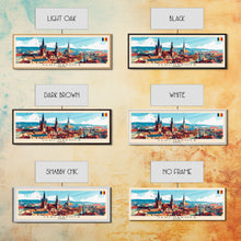 Load image into Gallery viewer, Cluj Napoca Romania Travel Print Wall Art, Panoramic City Art, Travel Art, Wall Decor, Vacation Gift, Framed Canvas Print Or Metal Art
