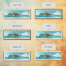 Cargar imagen en el visor de la galería, Constana Romania Wall Art, Panoramic Travel Poster, Panoramic Framed Canvas Print, City Wall Art, Wall Hanging Home Decor, Travel Art
