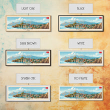 Load image into Gallery viewer, Denizli Turkey Wall Art, Panoramic Travel Poster, Panoramic Framed Canvas Print, City Wall Art, Wall Hanging Home Decor, Travel Art
