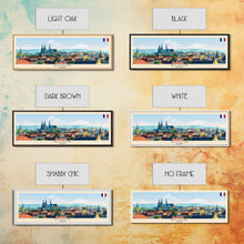 Load image into Gallery viewer, Dijon France Travel Art, City Art, Framed Canvas Print or Metal Wall Art, Europe Travel Poster, Panoramic Wall Art, Extra Wide Wall Art
