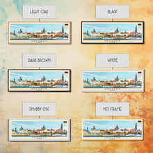 Load image into Gallery viewer, Dresde Germany Travel Art, City Art, Framed Canvas Print or Metal Wall Art, Europe Travel Poster, Panoramic Wall Art, Extra Wide Wall Art
