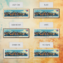 Load image into Gallery viewer, Elazig Turkey Wall Art, Panoramic Travel Poster, Panoramic Framed Canvas Print, City Wall Art, Wall Hanging Home Decor, Travel Art
