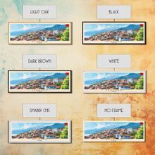 Load image into Gallery viewer, Elbasan Albania Travel Print Wall Art, Panoramic City Art, Travel Art, Wall Decor, Vacation Gift, Framed Canvas Print Or Metal Art
