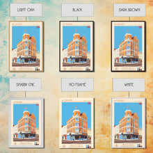Carregar imagem no visualizador da galeria, Worthing United Kingdom Travel Poster Framed Canvas Print, Midcentury Modern Art, Pop Art Wall Decor, Living Room Art, Home Decoration
