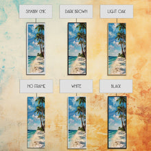 Carregar imagem no visualizador da galeria, Canvas Beach Landscape Painting, Textured Framed Canvas Art Print, Vertical Beach Art, Gallery Wall Painting, Modern Coastal Decor
