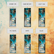 Carregar imagem no visualizador da galeria, Beach Landscape Painted Canvas Art, Coastal Wall Art Print, Gallery Wall Art for Beach House, Oversized Vertical Wall Art for Living Room
