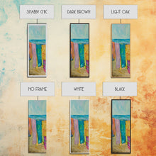 Load image into Gallery viewer, Colorful Laundry on Beach Landscape Art Print, Vertical Oversized Living Room Canvas Print Framed, Framed Wall Art for Laundry Room
