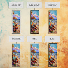 Cargar imagen en el visor de la galería, Coastal Printed Canvas Art, Beach Wall Art Framed, Contemporary Narrow Wall Art Print, New House Gift for Her, Surf Wall Art for Beach House
