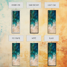 Carregar imagem no visualizador da galeria, Abstract Ocean Waves Art - Framed Canvas Print, Farmhouse Art, Boho Art, Skinny Art, Tall Art, Living Room Decor, Coastal Wall Art for Home Decor
