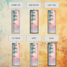 Load image into Gallery viewer, Bamboo Forest, Soft Pink Light, Japanese Art, Skinny Art, Tall Art, Framed Canvas Print, Ukiyo-e Style
