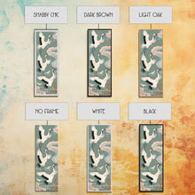 Load image into Gallery viewer, Cranes In Flight Framed Canvas Print, Traditional Japanese Art With Soft Colors And Detailed Wings, Wall Art Ready To Hang
