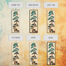 Load image into Gallery viewer, Japanese Pines Artistic Interpretation Tall Branches Skinny Art Tall Art Framed Canvas Print Japanese Style Art Ukiyo-e Art Wood Block Print Classic
