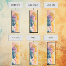 Cargar imagen en el visor de la galería, Colorful Buddha Statues Skinny Art Wood Block Print Japanese Style Art Framed Canvas Print Tall Art Ukiyo-e Art
