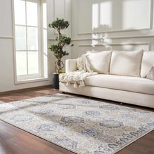 Load image into Gallery viewer, Parkerfield Cream &amp; Blue Area Rug
