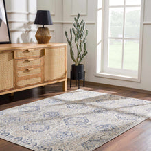 Load image into Gallery viewer, Parkerfield Cream &amp; Blue Area Rug
