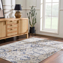 Carregar imagem no visualizador da galeria, Georgiana Blue &amp; Beige Oushak Rug
