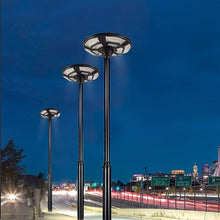 Load image into Gallery viewer, 1500W Commercial Solar Flag Pole Outdoor Lamp Post Light with 98 inch Pole IP67 Waterproof With Remote
