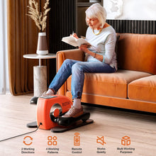 Carregar imagem no visualizador da galeria, ROTAI Under Desk Elliptical Machine for Seniors Rehab Electric Seated Leg Foot Pedal Exerciser Bike, Portable Trainer for Home &amp; Office with Remote and LCD Monitor
