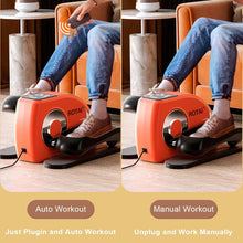 Carregar imagem no visualizador da galeria, ROTAI Under Desk Elliptical Machine for Seniors Rehab Electric Seated Leg Foot Pedal Exerciser Bike, Portable Trainer for Home &amp; Office with Remote and LCD Monitor

