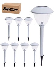 Load image into Gallery viewer, Energizer Solar Outdoor Pathway Lights Stainless Steel And Glass LED Lights- 8 Pack
